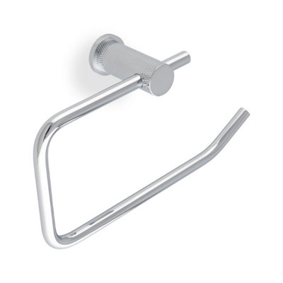 Alexander & Wilks Brunel Diamond Knurled Toilet Roll Holder-Polished Chrome from B&Q