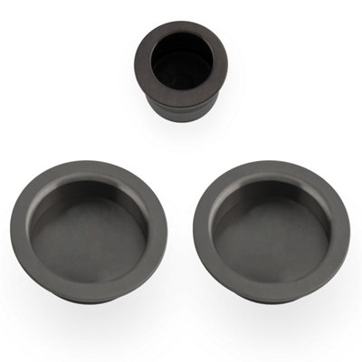 Alexander & Wilks Sliding Door Pull Kit-Dark Bronze Pvd from B&Q