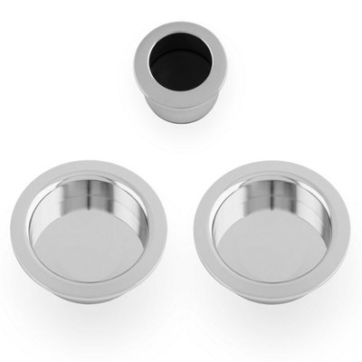 Alexander & Wilks Sliding Door Pull Kit-Polished Chrome from B&Q