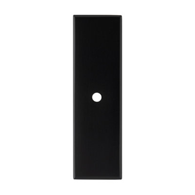 Alexander & Wilks Rectangular Cabinet Knob Backplate-Black from B&Q