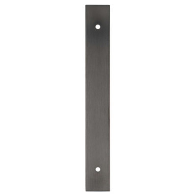 Alexander & Wilks Rectangular Cabinet Pull Backplate-Dark Bronze Pvd-168X22X3mm128mm C/c from B&Q