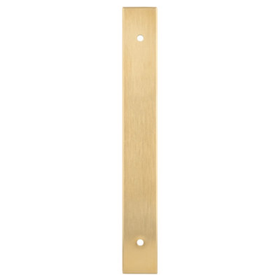 Alexander & Wilks Rectangular Cabinet Pull Backplate-Satin Brass Pvd-168X22X3mm128mm C/c from B&Q
