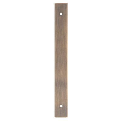 Alexander & Wilks Rectangular Cabinet Pull Backplate-Antique Brass-200X22X3mm160mm C/c from B&Q