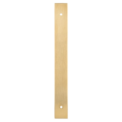 Alexander & Wilks Rectangular Cabinet Pull Backplate-Satin Brass Pvd-200X22X3mm160mm C/c from B&Q
