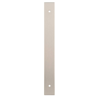 Alexander & Wilks Rectangular Cabinet Pull Backplate-Satin Nickel-200X22X3mm160mm C/c from B&Q