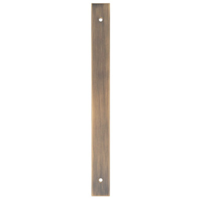 Alexander & Wilks Rectangular Cabinet Pull Backplate-Antique Brass-232X22X3mm192mm C/c from B&Q
