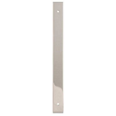 Alexander & Wilks Rectangular Cabinet Pull Backplate-Polished Nickel-232X22X3mm192mm C/c from B&Q