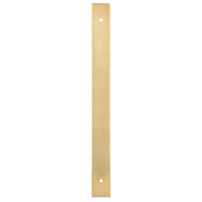 Alexander & Wilks Rectangular Cabinet Pull Backplate-Satin Brass Pvd-232X22X3mm192mm C/c from B&Q