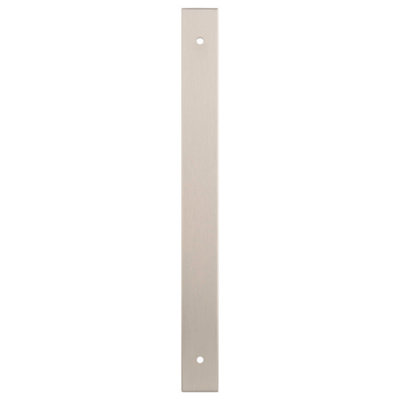 Alexander & Wilks Rectangular Cabinet Pull Backplate-Satin Nickel-232X22X3mm192mm C/c from B&Q