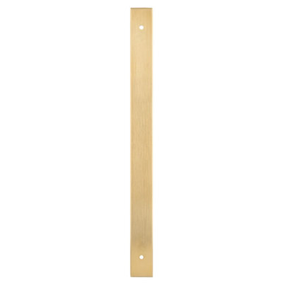 Alexander & Wilks Rectangular Cabinet Pull Backplate-Satin Brass Pvd-264X22X3mm224mm C/c from B&Q