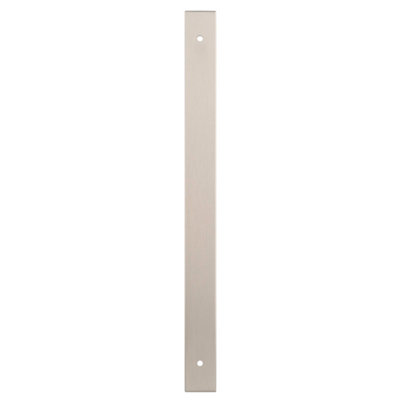 Alexander & Wilks Rectangular Cabinet Pull Backplate-Satin Nickel-264X22X3mm224mm C/c from B&Q