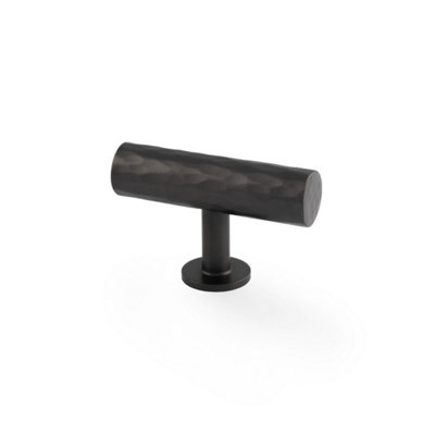 Alexander & Wilks Leila Hammered T-Bar KnobDark Bronze from B&Q