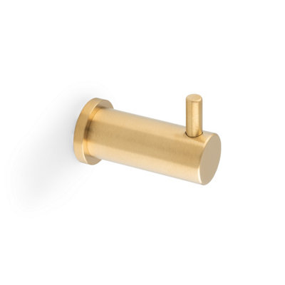 Alexander & Wilks Brunel Plain Coat Hook On 25mm RoseSatin Brass Pvd from B&Q