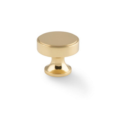 Alexander & Wilks Havana Cabinet KnobPolished Brass Lacquered from B&Q