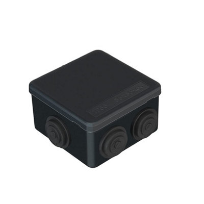  - Avartek Ip55 Waterproof Black Surface Junction Box (85X85X50mm)