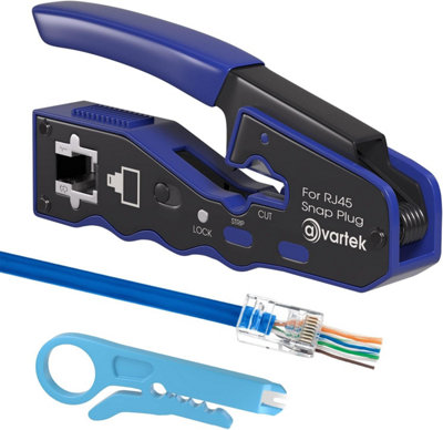  - AvartekPass Through Rj45 Crimping Tool Crimper For Cat6A Cat6 Cat5E Cat5 Pass Through ConnectorsProfessional Ethernet Network
