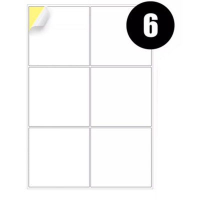 A4 Label Sheets 6 Labels Per Sheet 99.1 X 93.1mm100 Sheets from B&Q