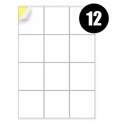 A4 Label Sheets 12 Labels Per Sheet 99.1 X 42.3mm100 Sheets from B&Q