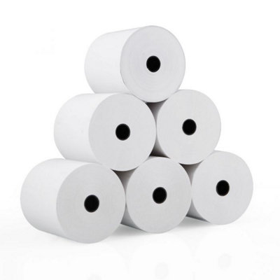 80mm X 60mm Thermal Till Receipt Paper Rolls (Box Of 20) from B&Q