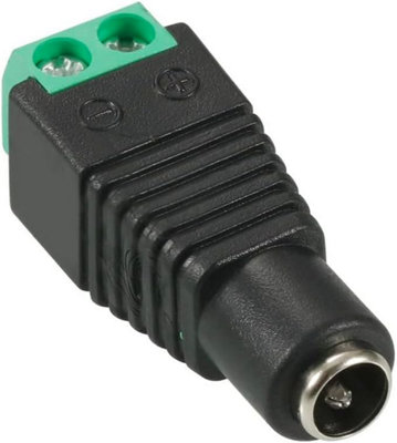 100 Female Dc Power Connectors 5.5mm X 2.1mm Plug For Cctv from B&Q