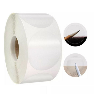 50mm Clear Transparent Round Stickers Sticky Adhesive Circle Wafer Seal Labels from B&Q