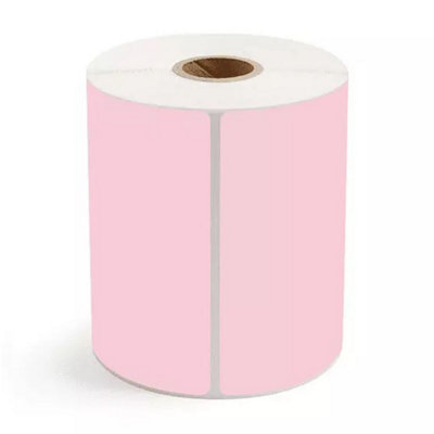4X6" 100 X 150mm Pink Direct Thermal Labels 500/roll Zebra Toshiba Citizen 6X4 from B&Q