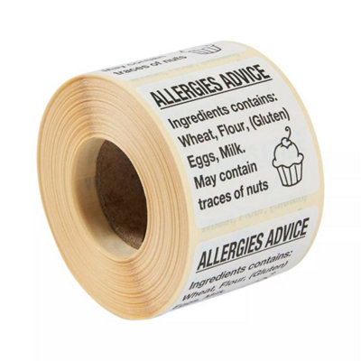 Cup Cake Allergy Labels,cake Allergen Warning Labels,food Allergy Content Labels from B&Q