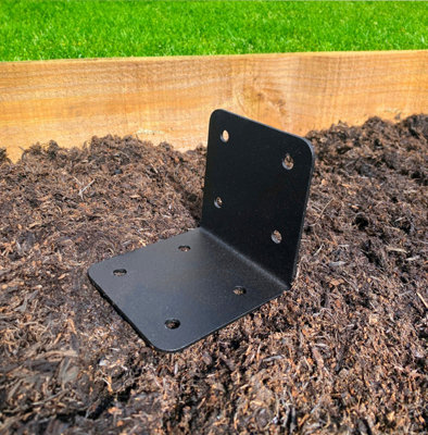 Sleeperfit Simple Railway Sleeper Corner Joining Brackets 8.5Cm X 8.5Cm X 8CmPack Of 10Black Finish from B&Q