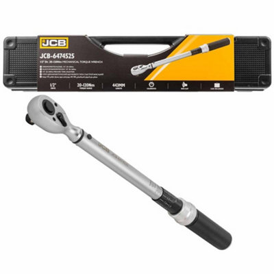 Jcb 1/2"" Mechanical Torque Wrench20-120Nm High Tooth Ratchet Jcb-6474525 from B&Q