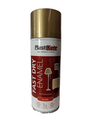 True Gifts 400Ml Fd Enamel 2-In-1 For Indoor And Outdoor Multipurpose Surfaces Including MetalWoodPlasticAnd MasonryGloss Gold from B&Q
