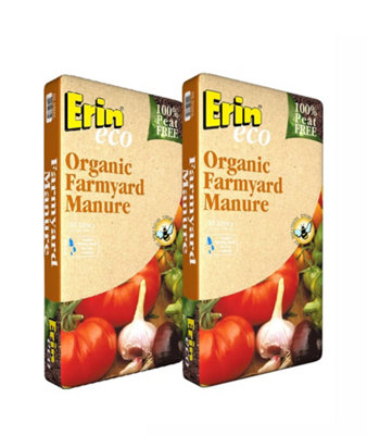 SuperGift.com 2 X Erin Eco Organic Farmyard Manure Compost 50L from B&Q