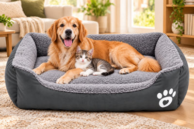 SuperGift.com Supergift Large Pet Bed With Cushioned Base