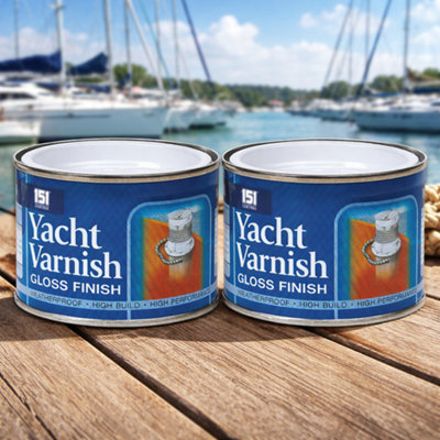 SuperGift.com 2X 151 Yacht Varnish Gloss Tin 180Ml from B&Q