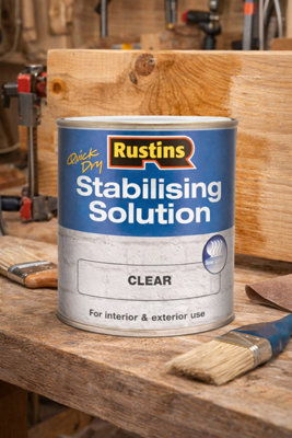 SuperGift.com Rustins Quick Dry Stabilising Solution Clear Tin 500Ml from B&Q