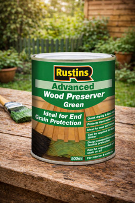 SuperGift.com Rustins Advanced Wood Preserver Green Tin 500Ml from B&Q