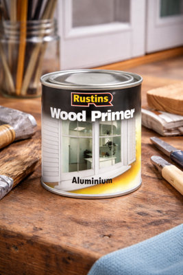 SuperGift.com Rustins Aluminium Wood Primer Paint Tin 500Ml from B&Q