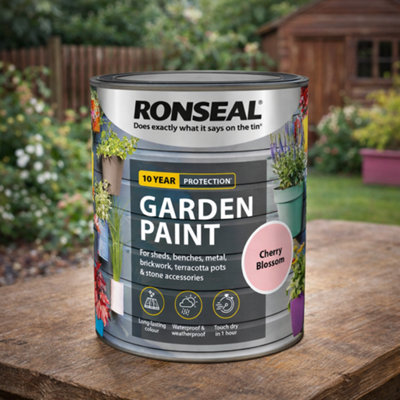 B&Q -  Ronseal Garden Paint Cherry Blossom 750Ml