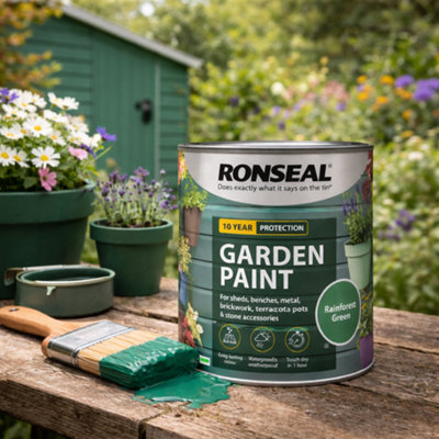SuperGift.com Ronseal Garden Paint Rainforest Green 750Ml from B&Q