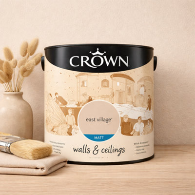 B&Q -  Crown Matt Emulsion East Village Tin 2.5L