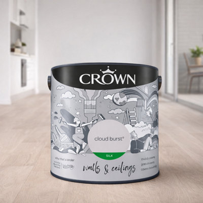 SuperGift.com Crown Silk Emulsion Cloud Burst Sillk Tin 2.5L from B&Q