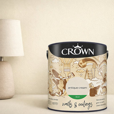 SuperGift.com Crown Silk Emulsion Antique Cream 2.5L from B&Q