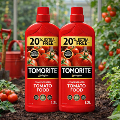 B&Q -  Levington Tomorite Concentrated Tomato Food Liquid 1.2L (Pack Of 2)