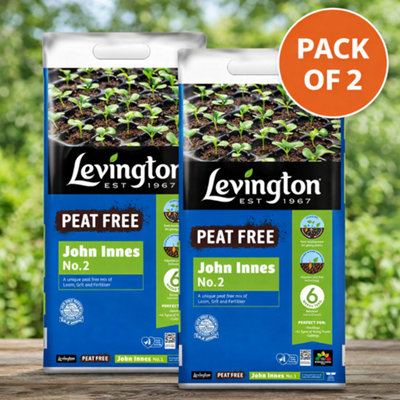B&Q -  2X Levington No.2 John Innes Compost 10L
