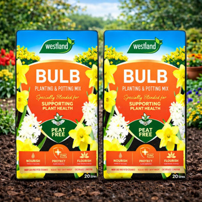 SuperGift.com 2X Westland Peat Free Bulb Planting & Potting Mix Compost 20L from B&Q