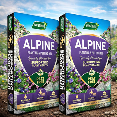 SuperGift.com 2X Westland Peat Free Alpine Planting & Potting Mix Compost 25L from B&Q