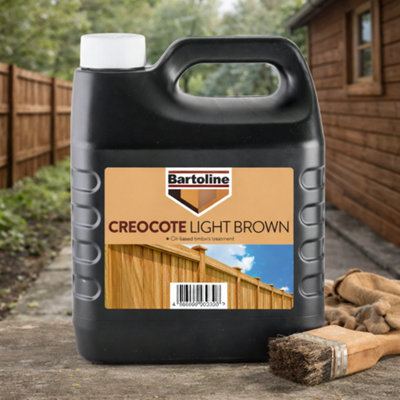 SuperGift.com Bartoline Creocote Timber Treatment Light Brown  4L from B&Q