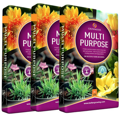 SuperGift.com 3X Growmoor Multi Purpose Compost 60L from B&Q