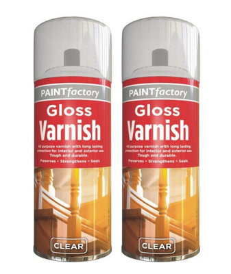SuperGift.com 2 X Pf Clear Gloss Varnish Paint 250Ml High Shine Protective Clear Coat For WoodMetal & Multi-Surfaces from B&Q