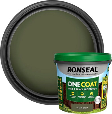SuperGift.com Ronseal One Coat Shed And Fence Protector Forest Green 5L from B&Q