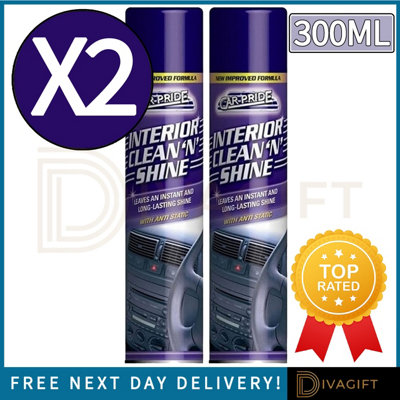 SuperGift.com 2X Car Pride Interior Clean & Shine Spray 300Ml from B&Q